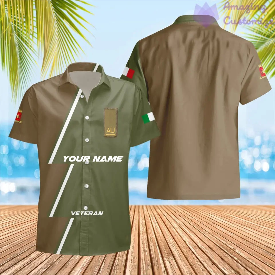 Personalized Italy Soldier/Veteran with Name and Rank Hawaii All Over Printed - 20052401QA