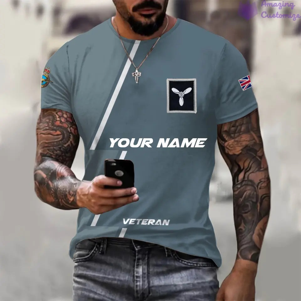 Personalized UK with Name and Rank Soldier/Veteran T-shirt All Over Printed - 20052401QA