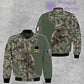 Veste de bombardier personnalisée avec camouflage soldat/vétéran de la France avec nom et grade, imprimée en 3D - 150524QA