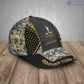 Personalized Rank, Year And Name France Soldier/Veterans Camo Baseball Cap - 17163360