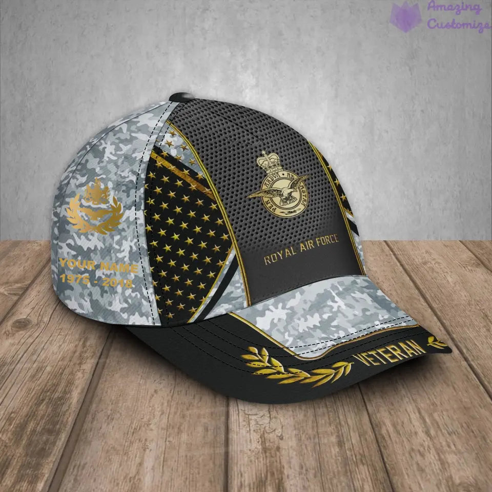 Personalized Rank, Year And Name UK Soldier/Veterans Camo Baseball Cap - 17163360