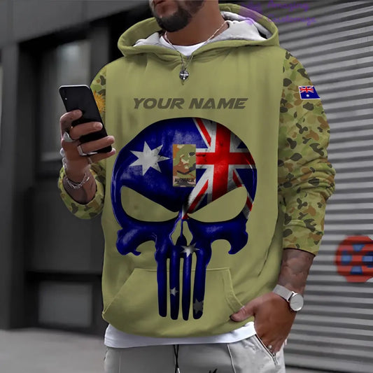 Personalized Australia with Name and Rank Soldier/Veteran Hoodie All Over Printed - 17168544