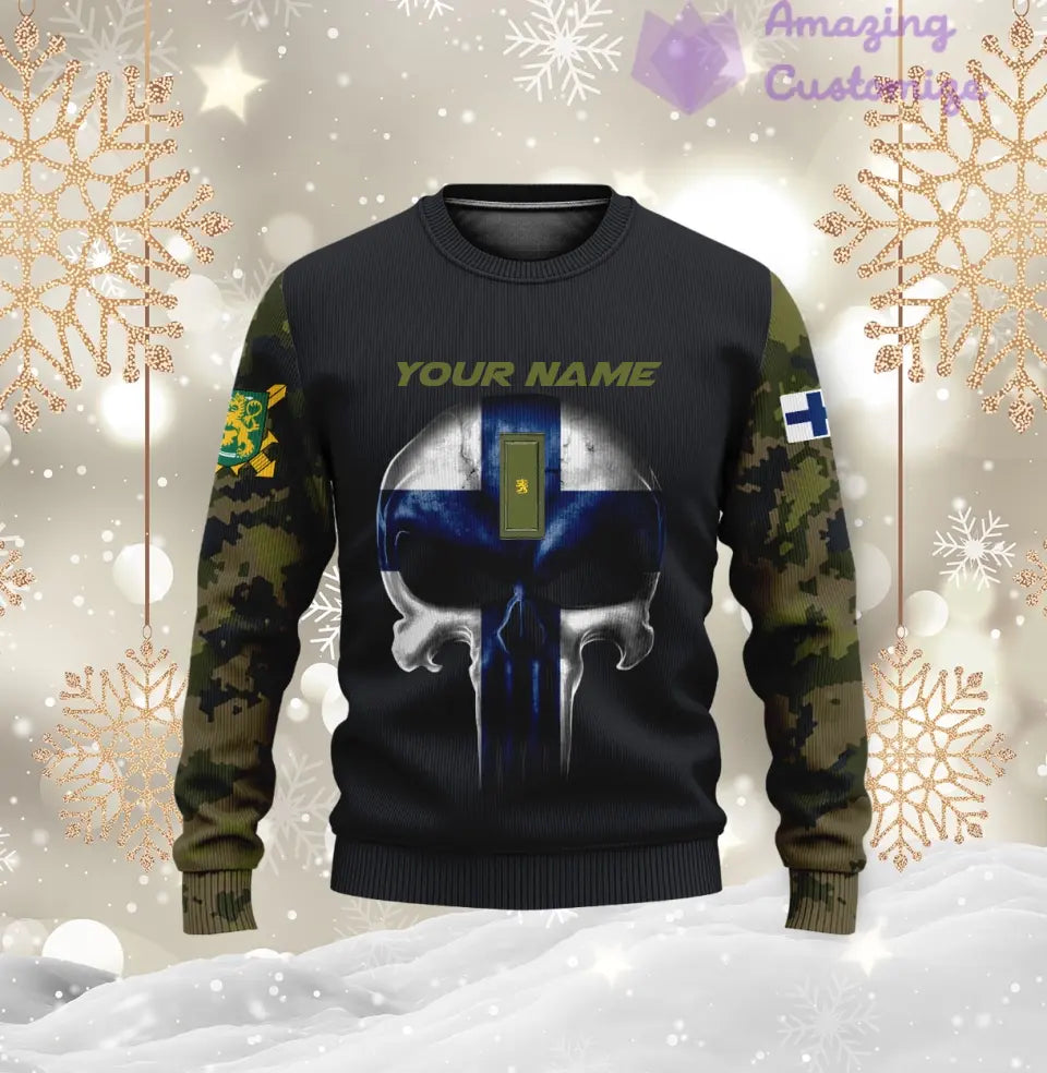 Personalized Finland with Name and Rank Soldier/Veteran Hoodie All Over Printed - 17168544