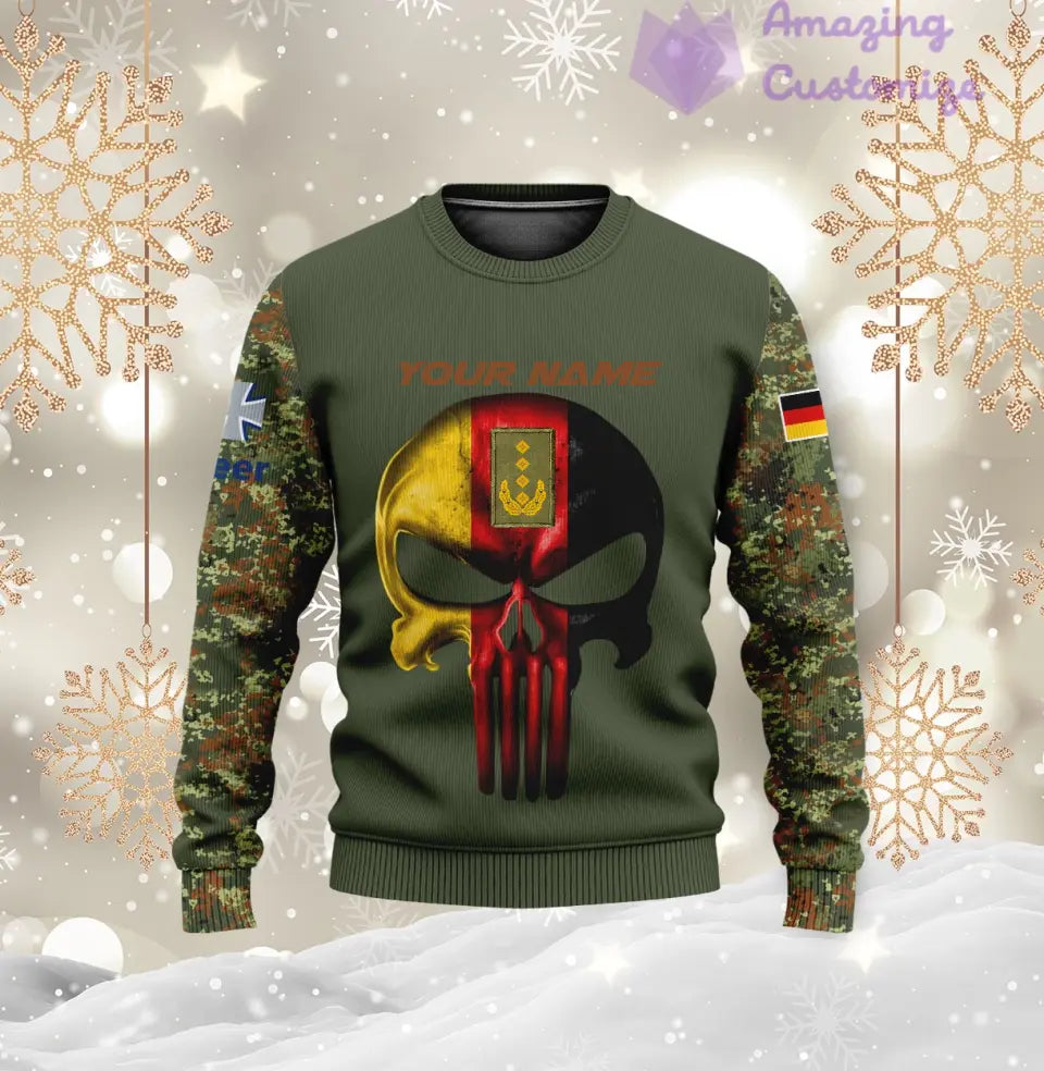 Personalized Germany with Name and Rank Soldier/Veteran Hoodie All Over Printed - 17168544