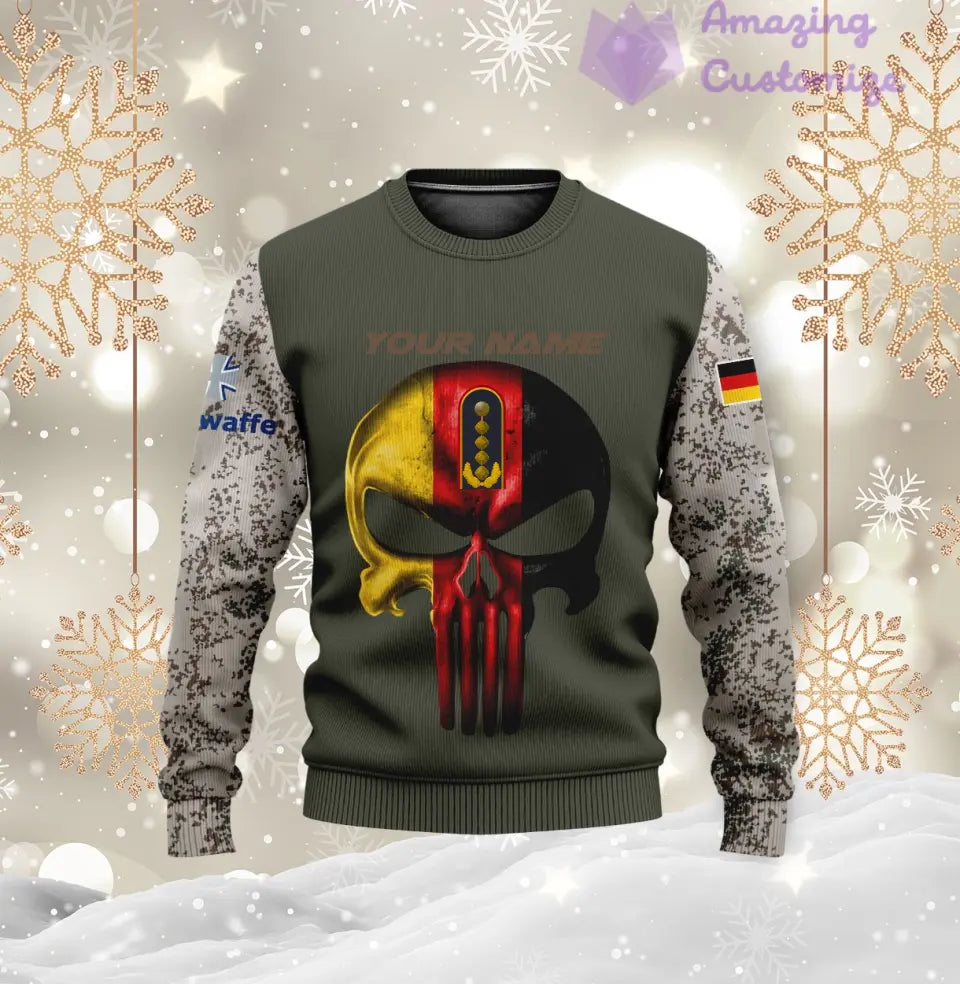 Personalized Germany with Name and Rank Soldier/Veteran Hoodie All Over Printed - 17168544