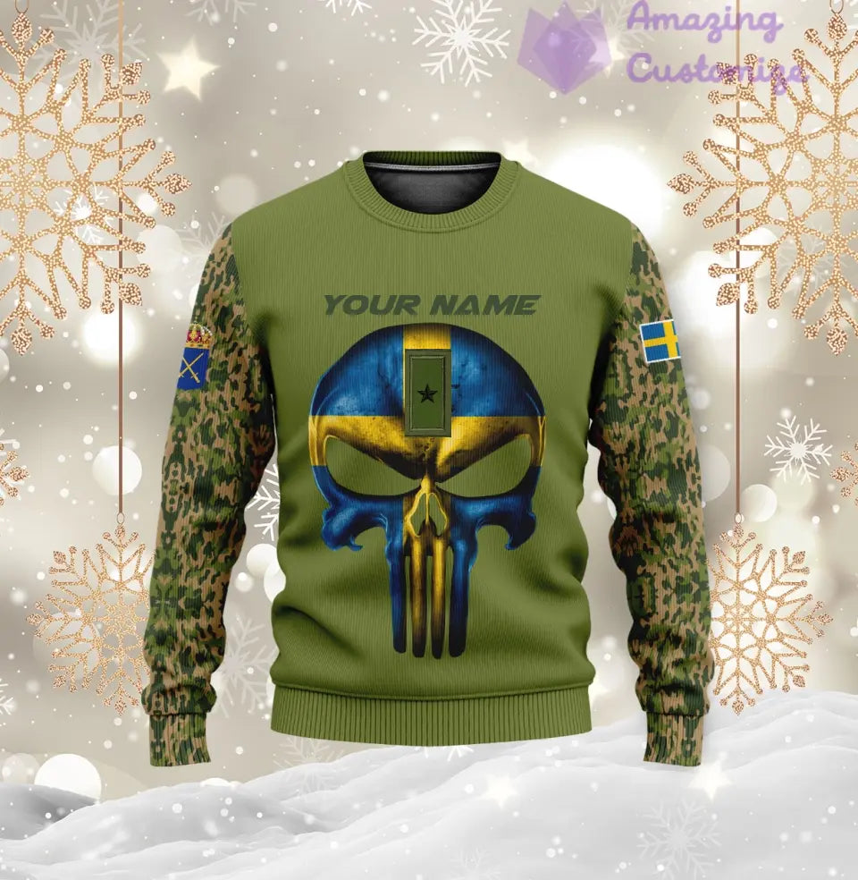 Personalized Sweden with Name and Rank Soldier/Veteran Hoodie All Over Printed - 17168544