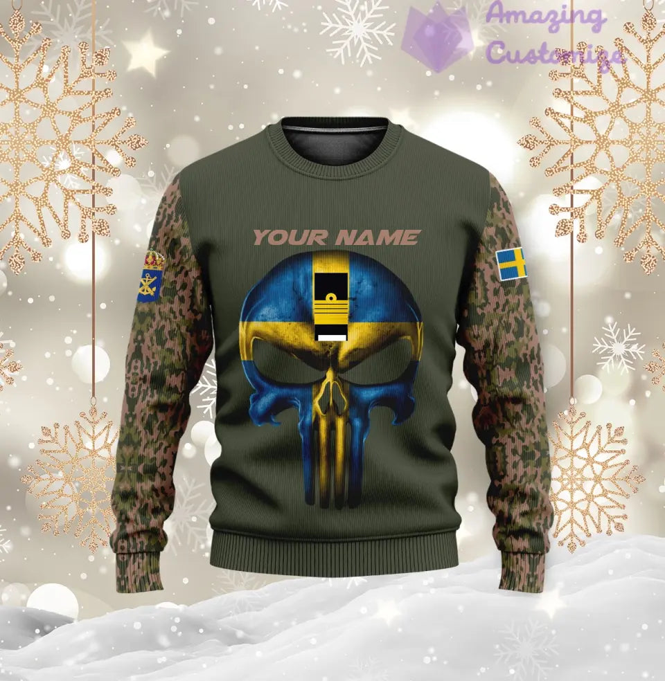 Personalized Sweden with Name and Rank Soldier/Veteran Hoodie All Over Printed - 17168544