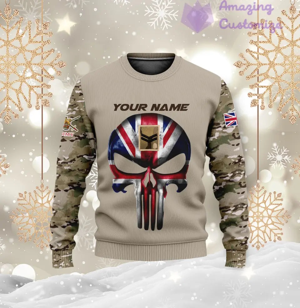 Personalized UK with Name and Rank Soldier/Veteran Hoodie All Over Printed - 17168544