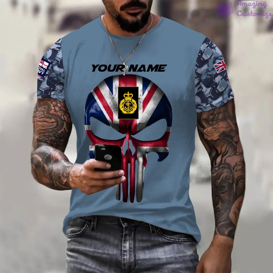 Personalized UK with Name and Rank Soldier/Veteran Hoodie All Over Printed - 17168544