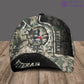 Personalized Rank, Year And Name France Soldier/Veterans Camo Baseball Cap - 17170272