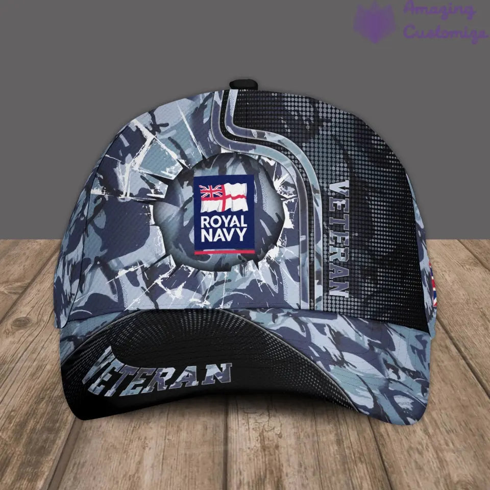 Personalized Rank, Year And Name UK Soldier/Veterans Camo Baseball Cap - 17170272