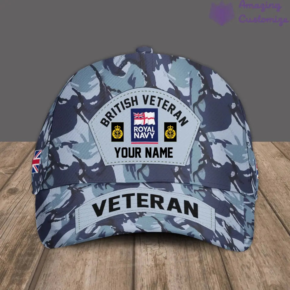 Personalized Rank And Name UK Soldier/Veterans Camo Baseball Cap - 1717027201