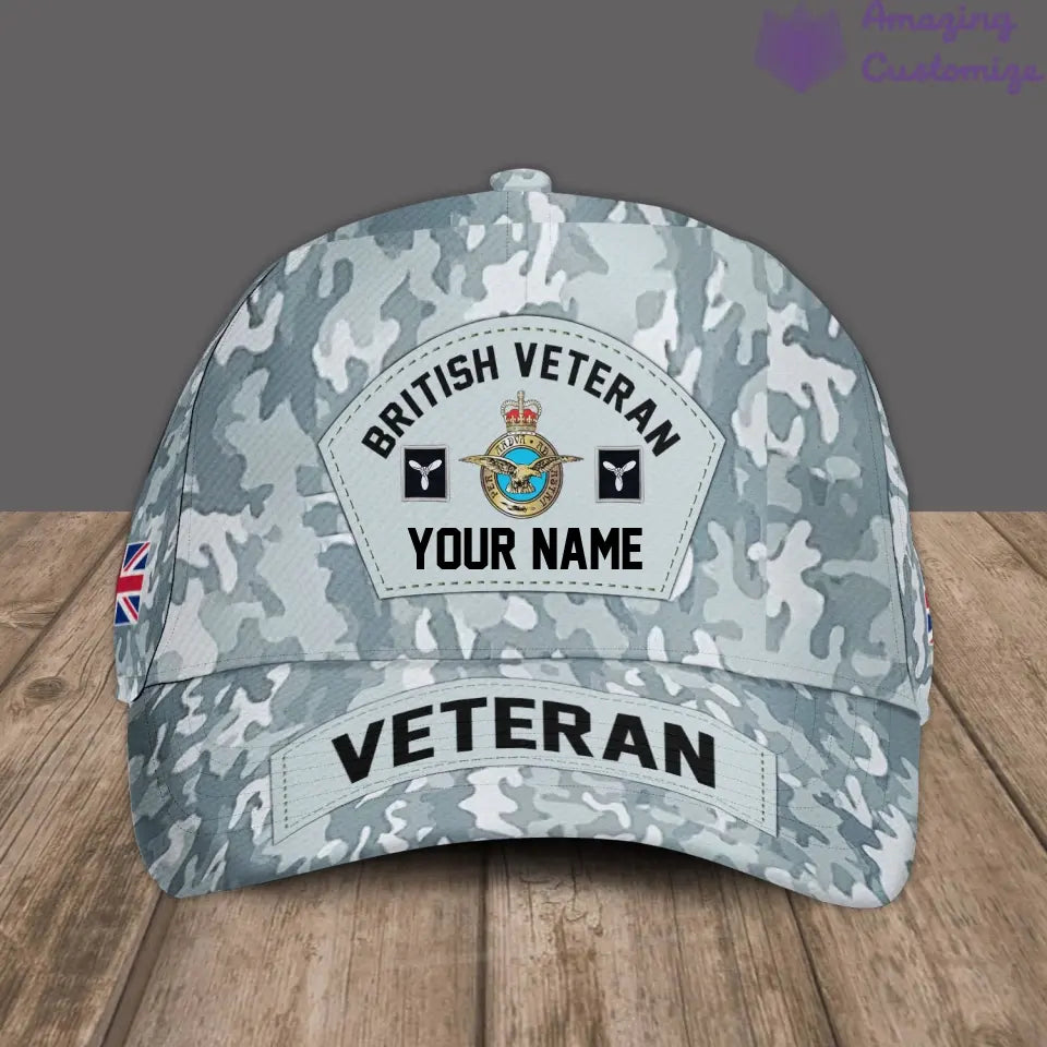 Personalized Rank And Name UK Soldier/Veterans Camo Baseball Cap - 1717027201