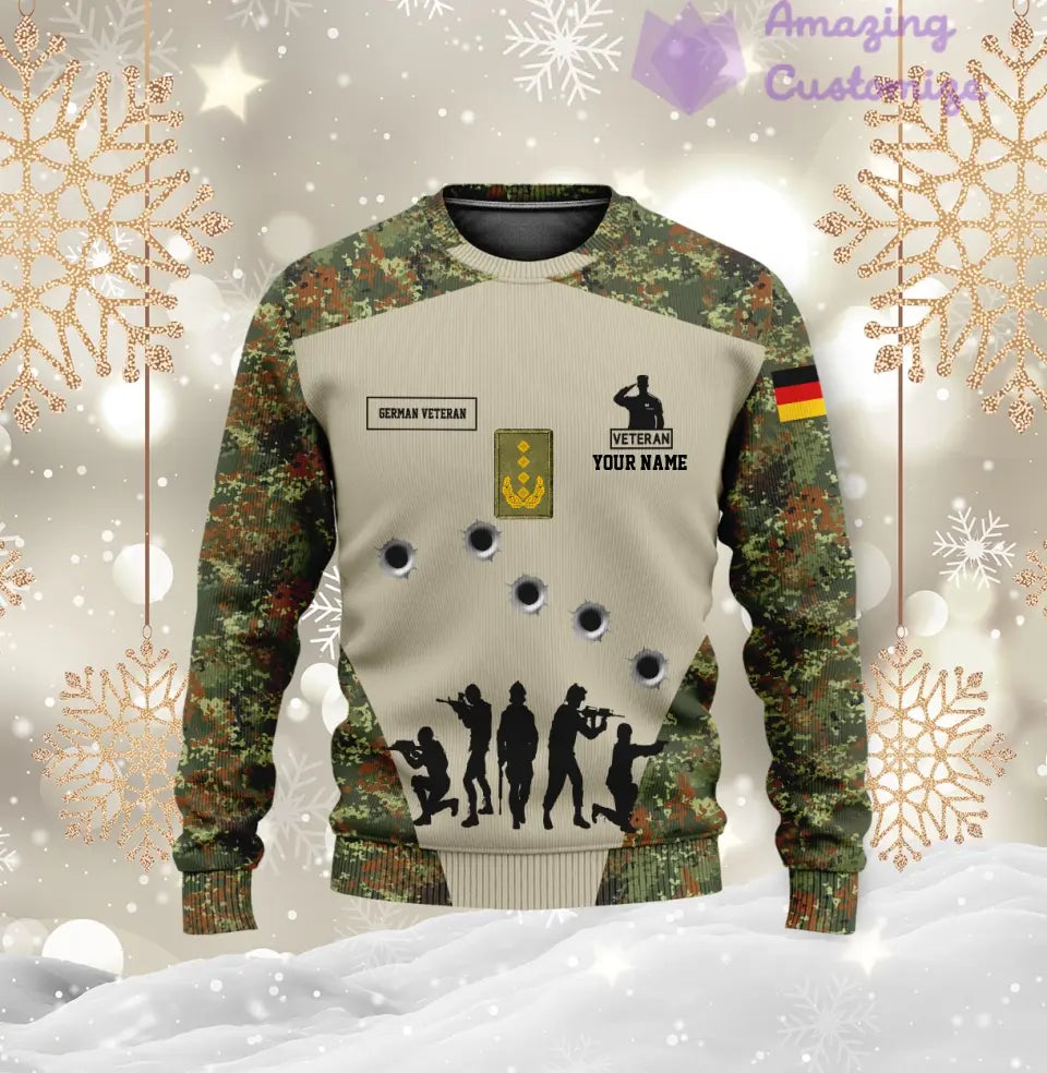 Personalized Germany with Name and Rank Soldier/Veteran Hoodie All Over Printed - 1717113601