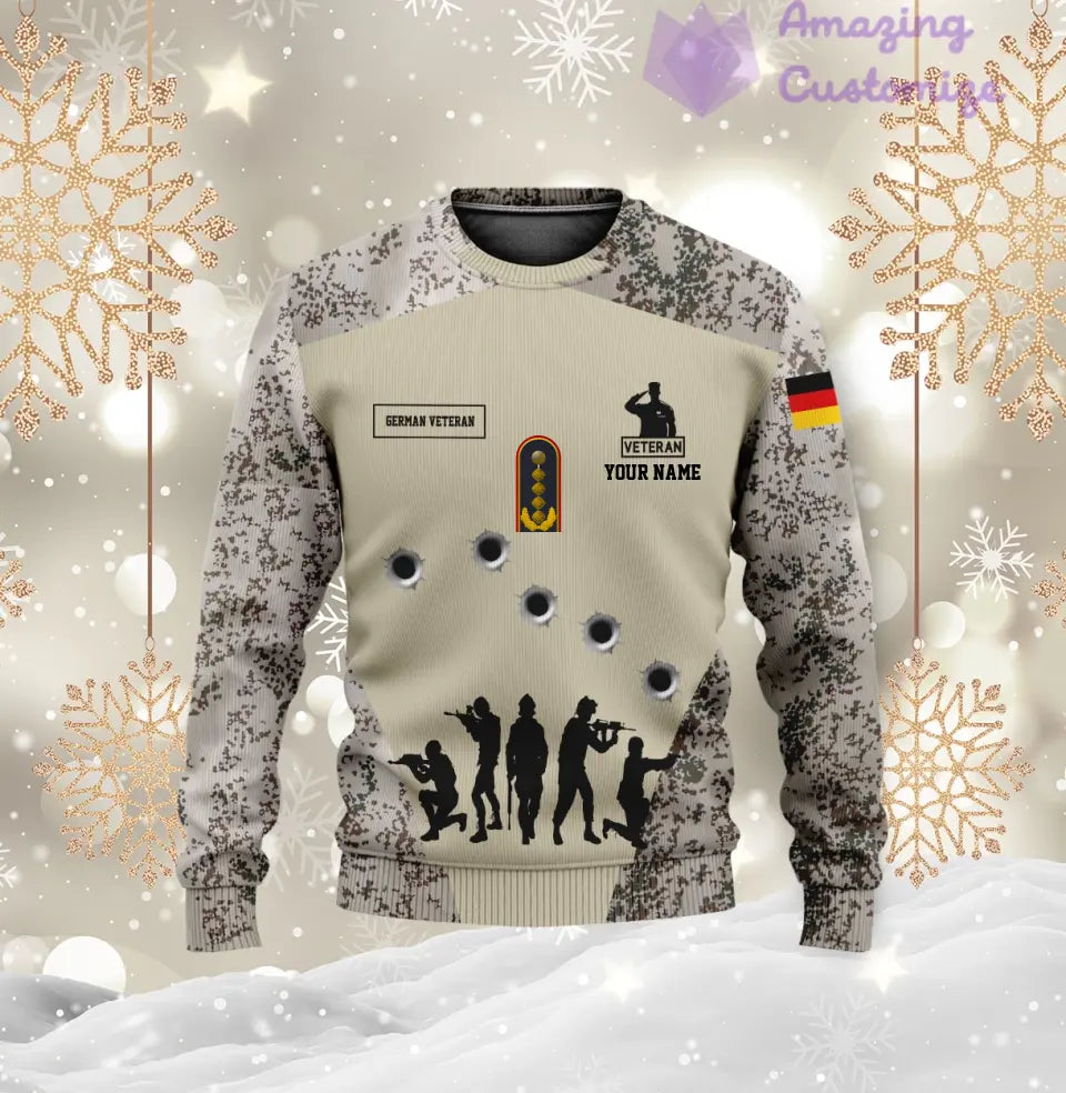 Personalized Germany with Name and Rank Soldier/Veteran Hoodie All Over Printed - 1717113601