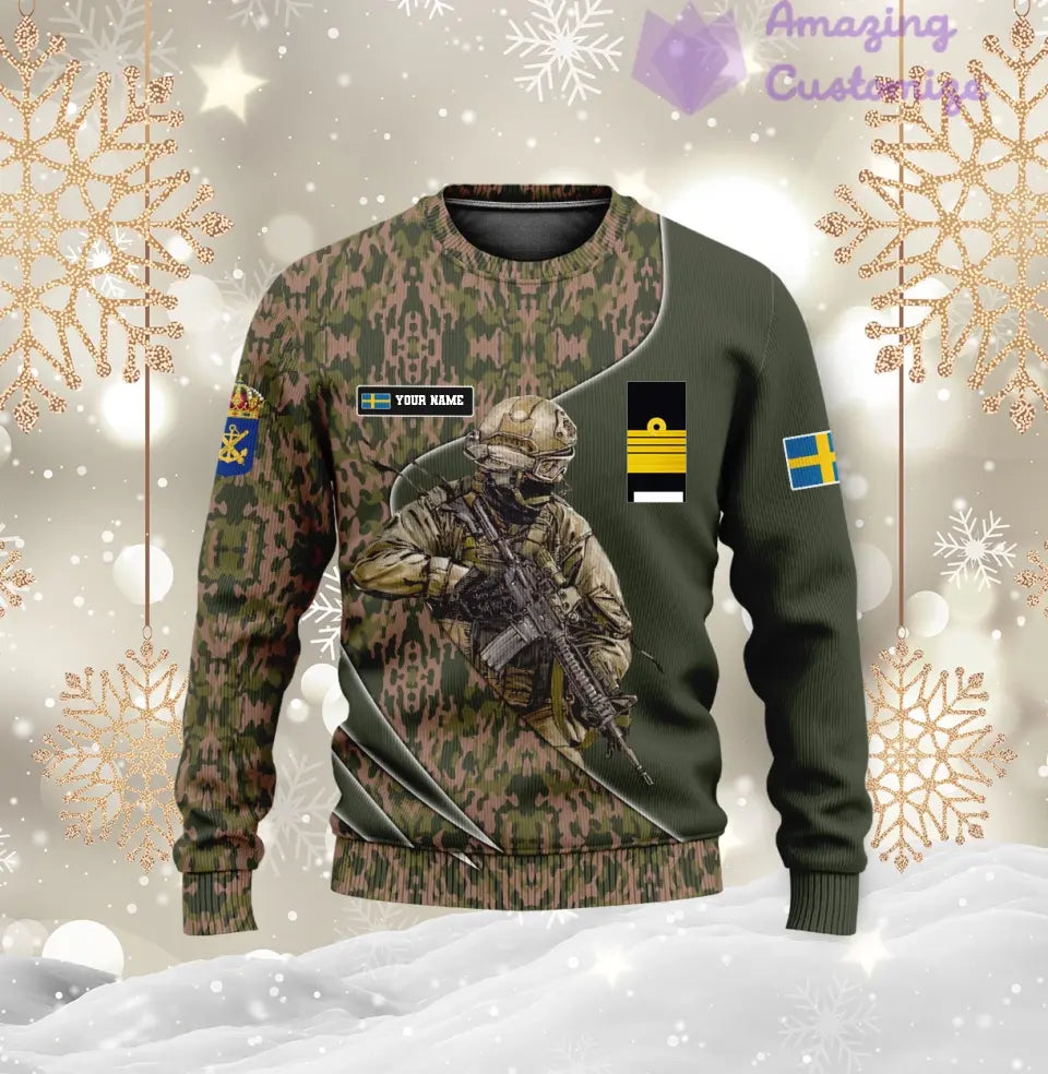 Personalized Sweden with Name and Rank Soldier/Veteran Hoodie All Over Printed - 17157312