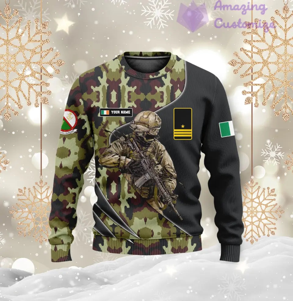 Personalized Ireland with Name and Rank Soldier/Veteran Hoodie All Over Printed - 17157312