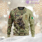 Personalisierter Kapuzenpullover mit Rundum-Aufdruck „Italienischer Soldat/Veteran“ mit Namen und Rang – 17157312