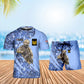 T-shirt personnalisé avec camouflage soldat/vétéran néerlandais avec nom et grade + short imprimé en 3D - 15052401QA