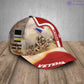 Personalized Rank, Year And Name France Soldier/Veterans Camo Baseball Cap - 17177184