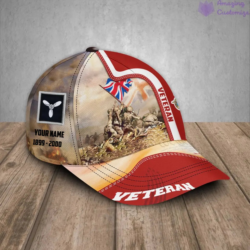 Personalized Rank, Year And Name UK Soldier/Veterans Camo Baseball Cap - 17177184