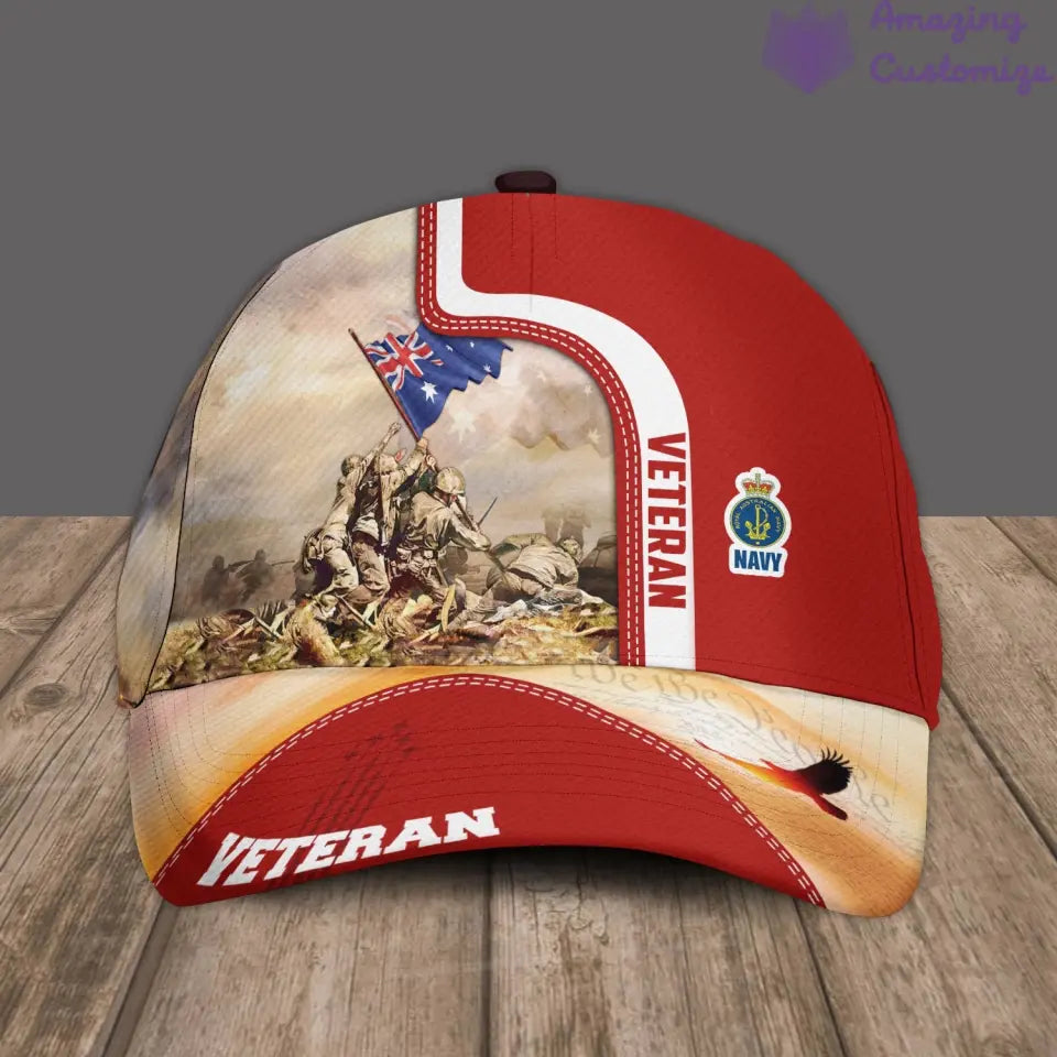 Personalized Rank, Year And Name Australia Soldier/Veterans Camo Baseball Cap - 17177184