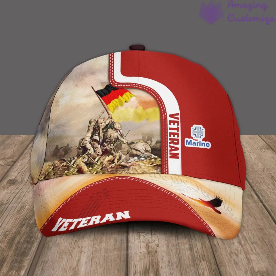 Personalized Rank, Year And Name Germany Soldier/Veterans Camo Baseball Cap - 17170272