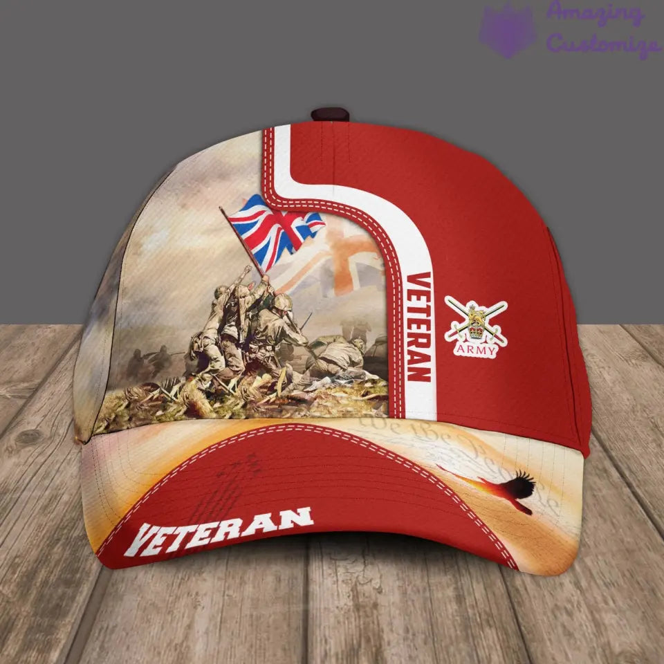 Personalized Rank, Year And Name UK Soldier/Veterans Camo Baseball Cap - 17177184