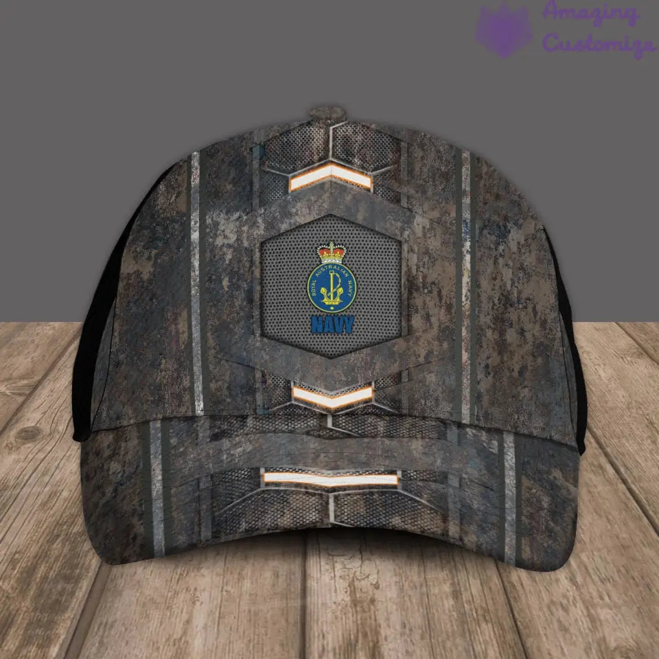 Casquette de baseball camouflage personnalisée avec grade, année et nom pour soldat/vétéran australien - 17177184