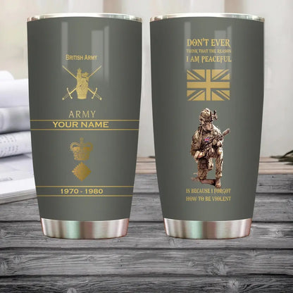 Personalized UK Veteran/ Soldier With Rank, Year And Name Tumbler - 11062401QA