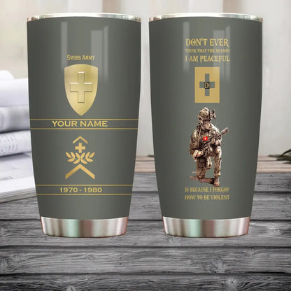 Personalized Swiss Veteran/ Soldier With Rank, Year And Name Tumbler All Over Printed - 11062401QA