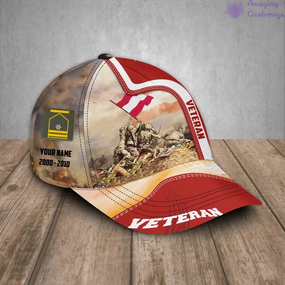 Personalized Rank, Year And Name Austria Soldier/Veterans Baseball Cap - 17177184