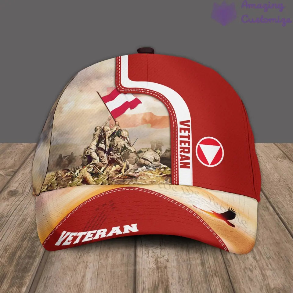 Personalized Rank, Year And Name Austria Soldier/Veterans Baseball Cap - 17177184