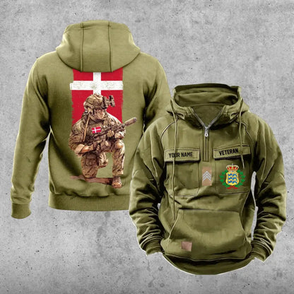 Personalized Denmark Soldier/Veteran Vintage Hoodie All Over Printed - 21062402QA