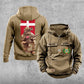 Personalisierter Dänemark Soldat/Veteran Vintage Kapuzenpullover Allover bedruckt - 21062402QA