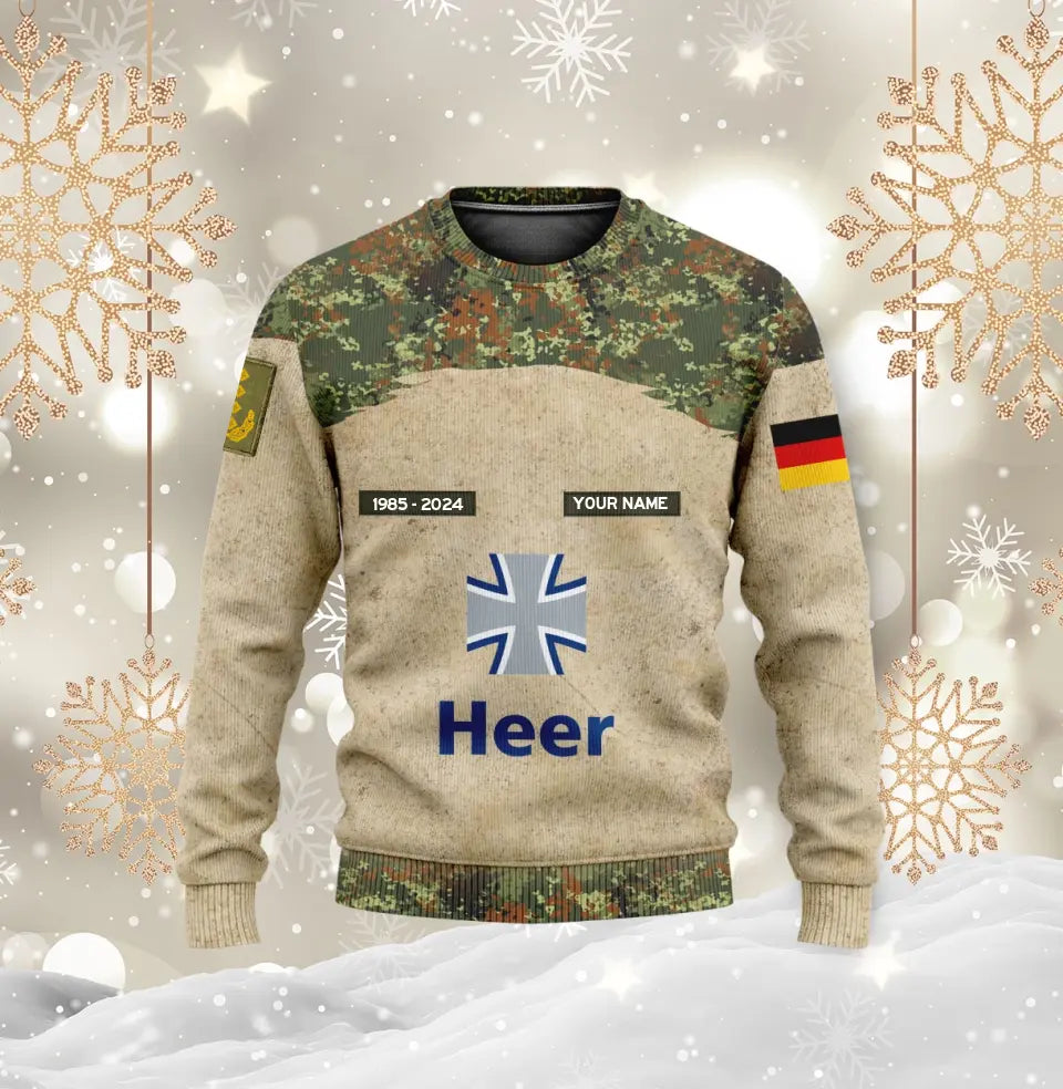 Personalized Germany Soldier/Veteran Camo with Name, Year and Rank Hoodie All Over Printed - 17193600