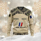 Personalized France Soldier/Veteran Camo with Name, Year and Rank Hoodie All Over Printed - 17193600