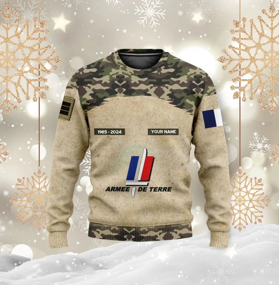 Personalized France Soldier/Veteran Camo with Name, Year and Rank Hoodie All Over Printed - 17193600