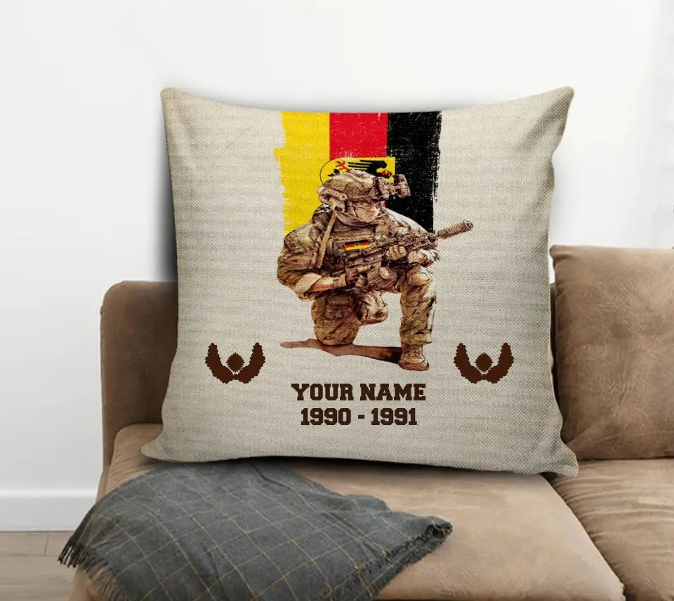 Personalized Germany Soldier/ Veteran With Name, Year And Rank Pillow 3D Printed - 03072401UT