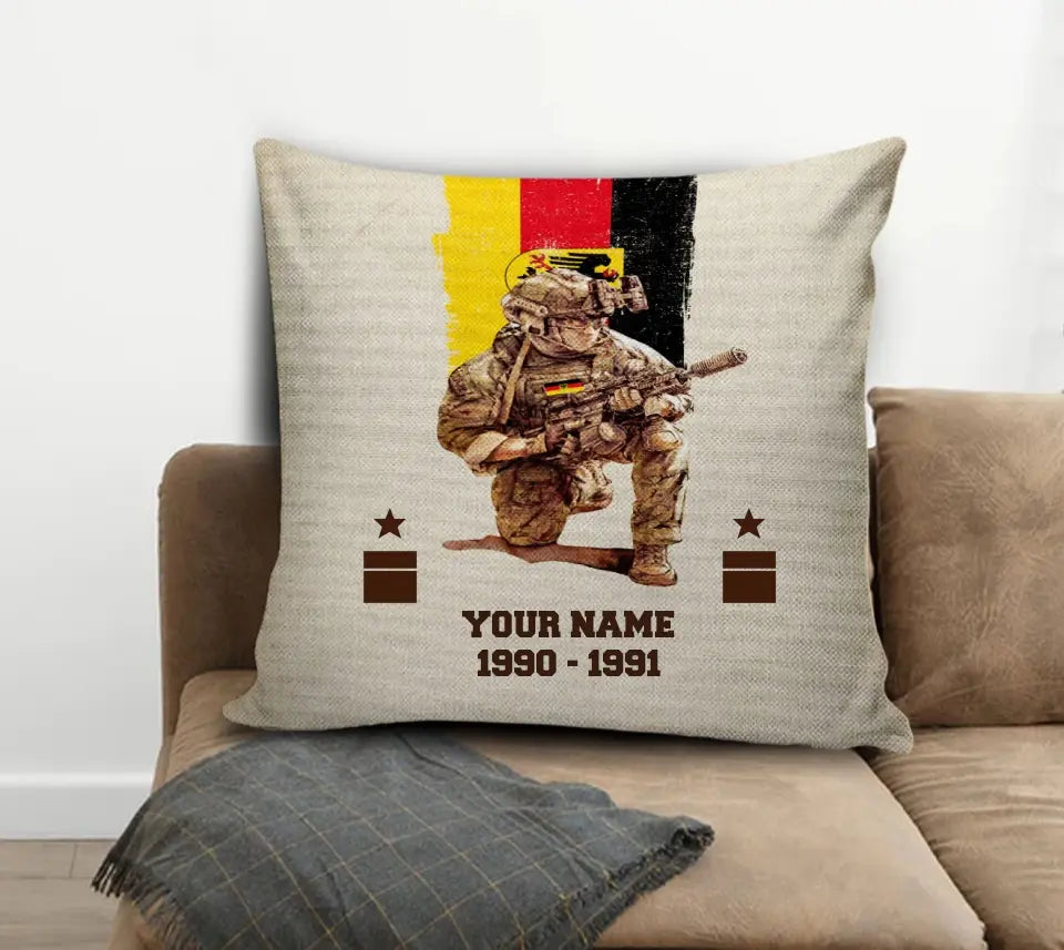 Personalized Germany Soldier/ Veteran With Name, Year And Rank Pillow 3D Printed - 03072401UT