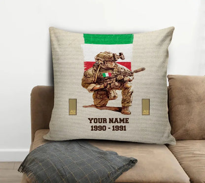 Personalized Italy Soldier/ Veteran With Name, Year And Rank Pillow 3D Printed - 03072401UT