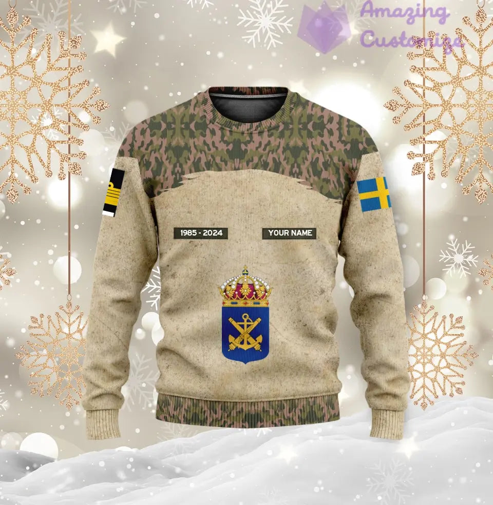 Personalized Sweden Soldier/Veteran Camo with Name, Year and Rank Hoodie All Over Printed - 17200512