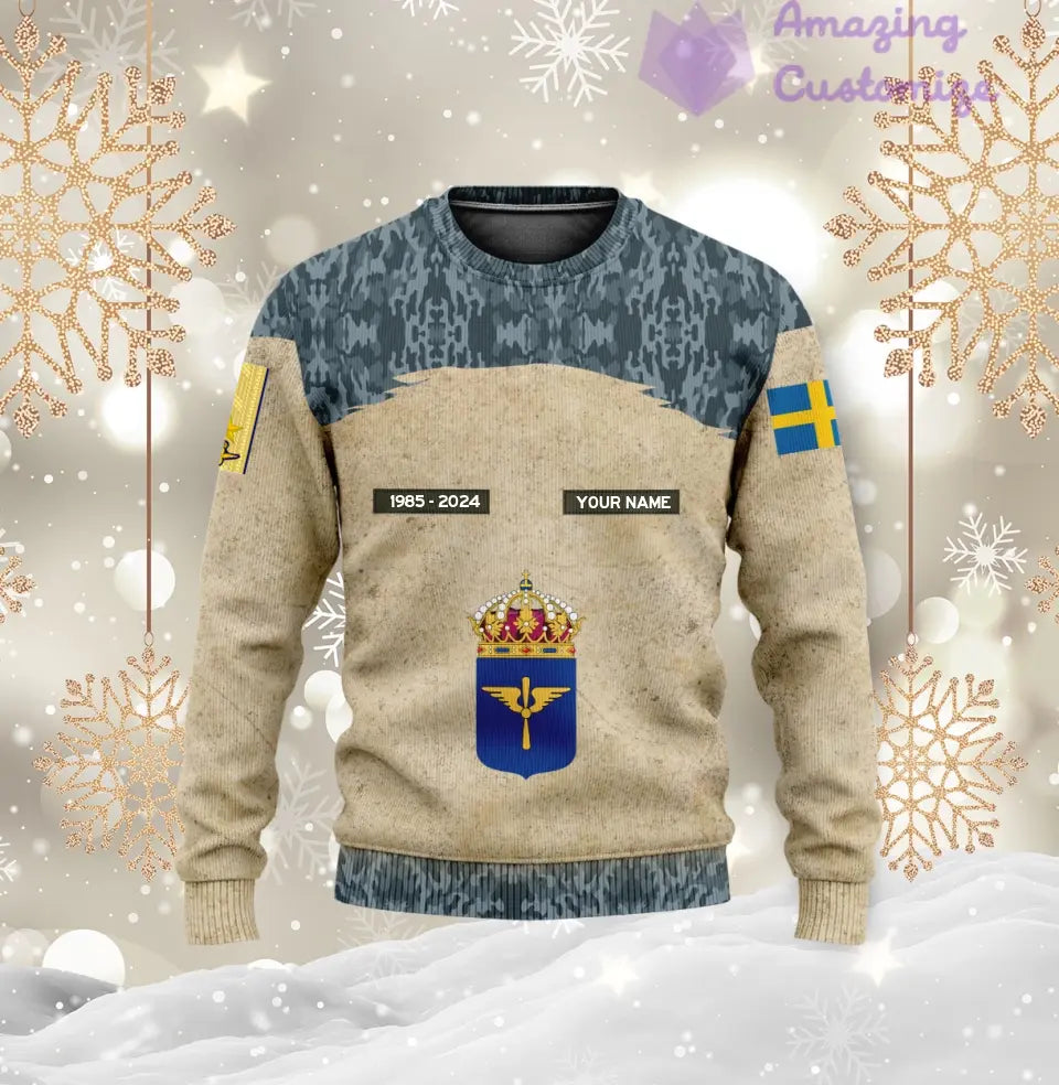 Personalized Sweden Soldier/Veteran Camo with Name, Year and Rank Hoodie All Over Printed - 17200512