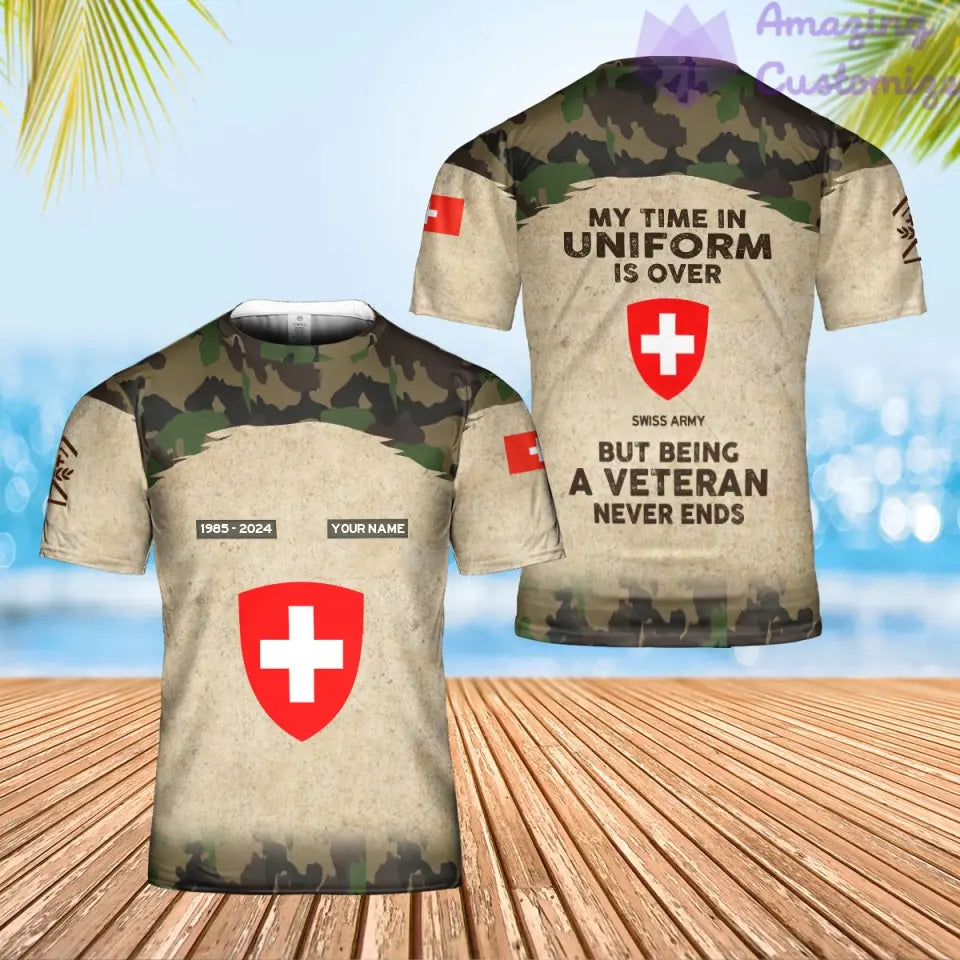 Personalized Swiss Soldier/Veteran with Name, Year and Rank Hoodie All Over Printed - 17200512