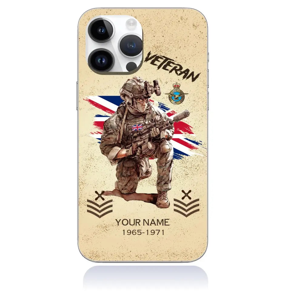 Personalized UK Soldier/Veterans With Rank, Year And Name Phone Case Printed - 050724