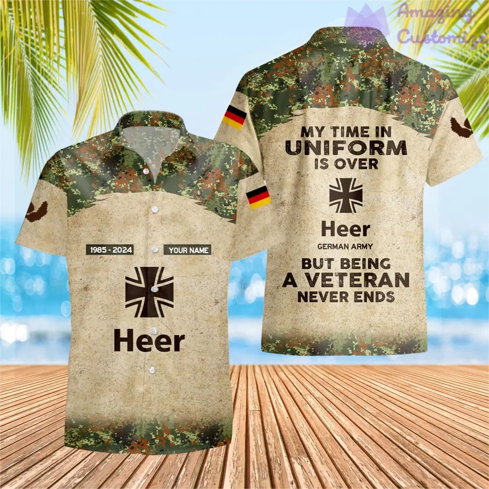 Personalized Germany Soldier/Veteran Camo with Name, Year and Rank Hoodie All Over Printed - 17200512