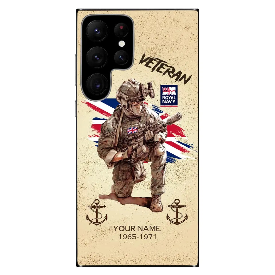 Personalized UK Soldier/Veterans With Rank, Year And Name Phone Case Printed - 050724