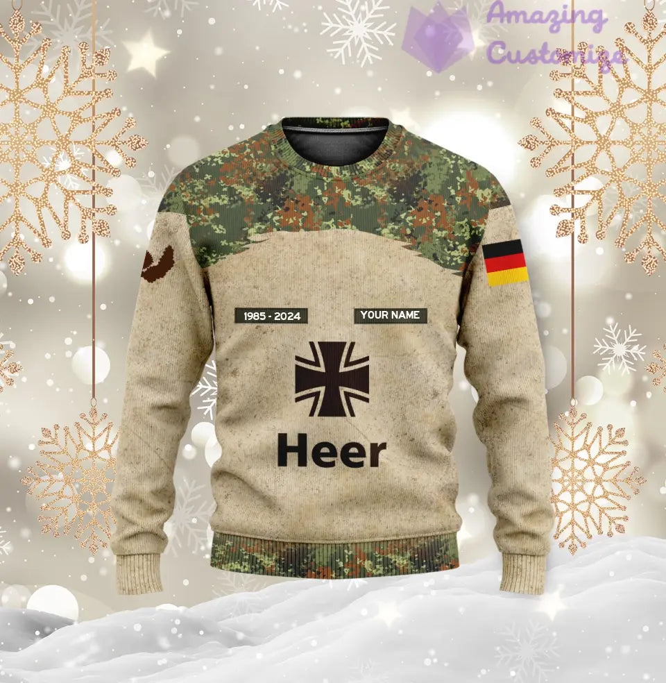 Personalized Germany Soldier/Veteran Camo with Name, Year and Rank Hoodie All Over Printed - 17200512