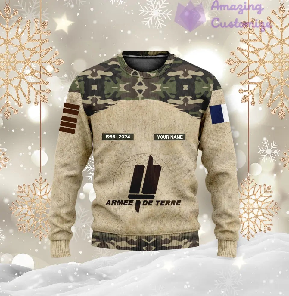 Personalized France Soldier/Veteran Camo with Name, Year and Rank Hoodie All Over Printed - 17200512