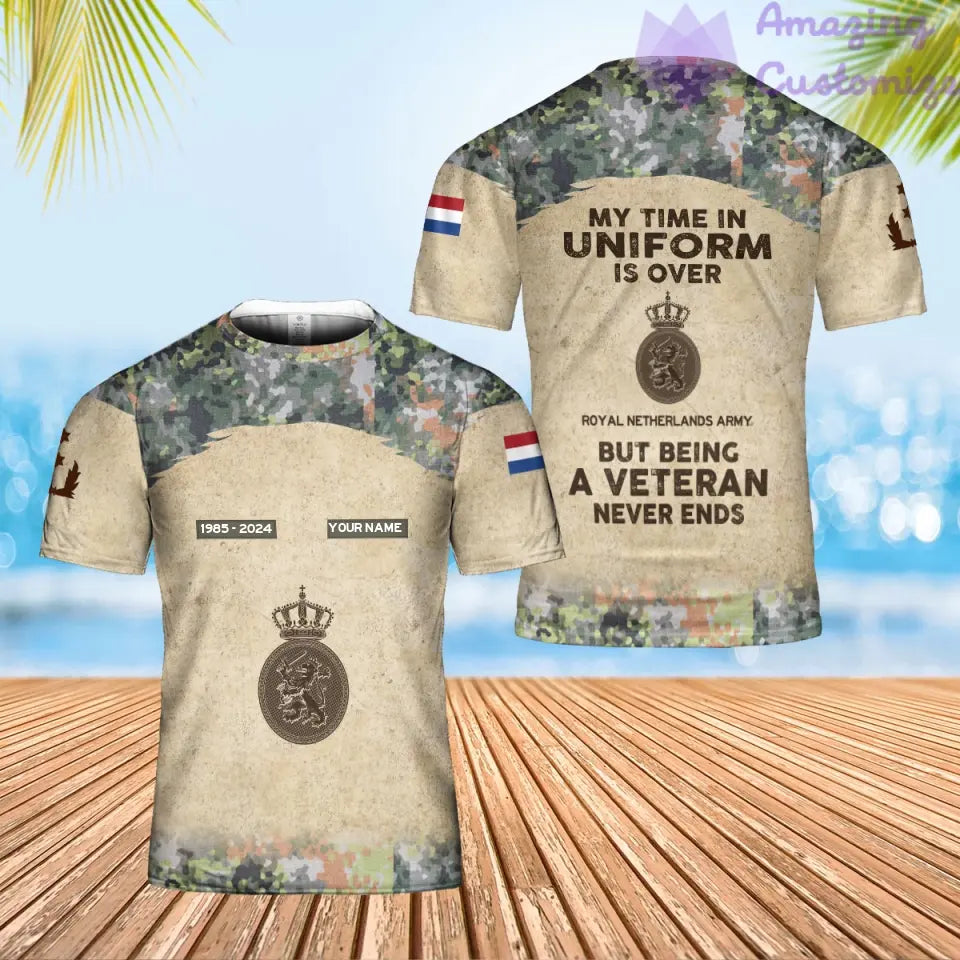 Personalized Netherlands Soldier/Veteran Camo with Name, Year and Rank Hoodie All Over Printed - 17200512